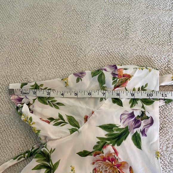 Amour Vert 100% Silk Carla Floral Print Short Shift Dress - Picture 7 of 7